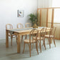 Set da pranzo in legno in solido moderno 1/2/5/7 pezzi Finitura naturale Dinette con sedie in legno