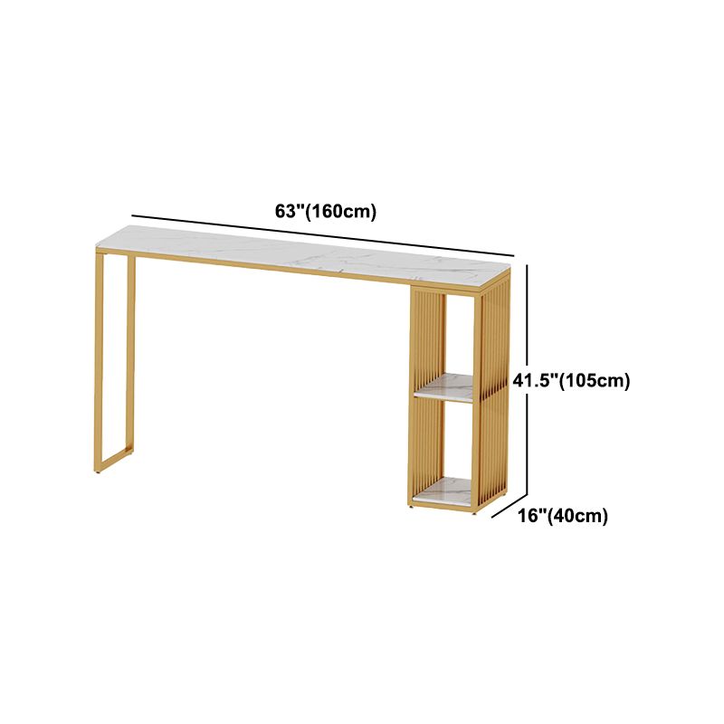 Nordic Glam 1/3 Pieces Bar Table Set Rectangle Marble Counter Table with High Stools Clearhalo 'Bar Furniture' 'furn' 'furn_home_bar_bar_sets' 'Furniture' 'Home Bars & Bar Sets' 'home_bar_bar_sets' 'Kitchen & Dining Furniture' 1200x1200_79ce68a7-7eeb-4f55-9a86-b86069e55e8d