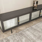 Metal and Glass TV Media Stand Industrial Media Console with Doors Clearhalo 'furn' 'furn_tv_stands_entertainment_centers' 'Furniture' 'Living Room Furniture' 'TV Stands & Entertainment Centers' 'TV Stands & Media Storage Furniture' 'tv_stands_entertainment_centers' 1200x1200_79ceb691-d658-4a87-b807-9adb91e92fd5