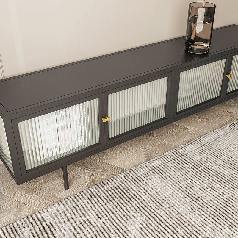 Metal and Glass TV Media Stand Industrial Media Console with Doors Clearhalo 'furn' 'furn_tv_stands_entertainment_centers' 'Furniture' 'Living Room Furniture' 'TV Stands & Entertainment Centers' 'TV Stands & Media Storage Furniture' 'tv_stands_entertainment_centers' 1200x1200_79ceb691-d658-4a87-b807-9adb91e92fd5