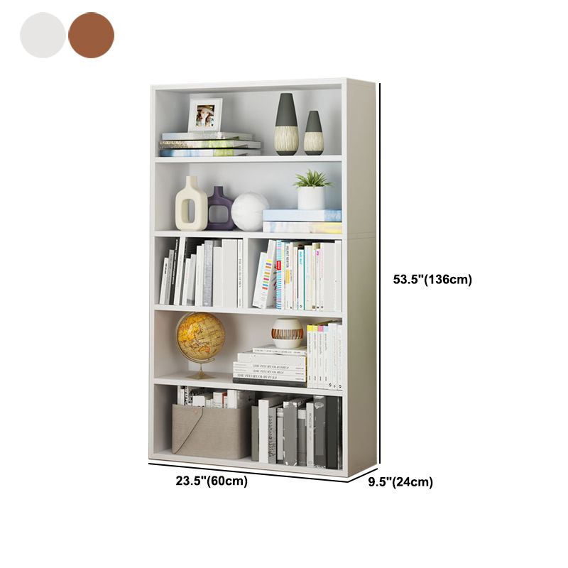 Modern Style Bookshelf Closed Back Engineered Wood Urban Bookcase for Home