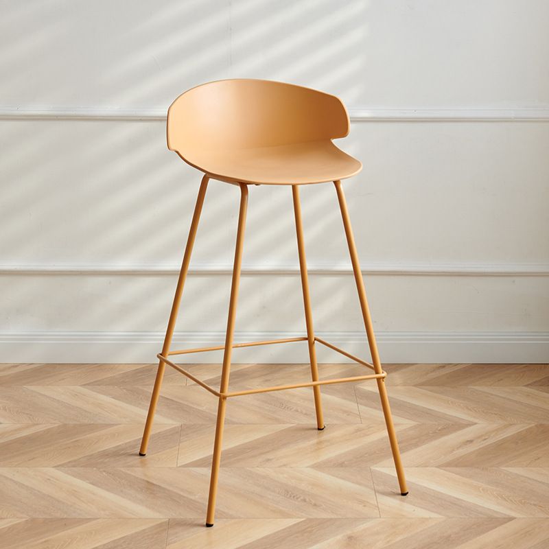 Nordic Style Metal Bar-stool Plastic Counter Bar Stool for Indoor Use Clearhalo 'Bar Furniture' 'Bar Stools' 'bar_stools' 'furn' 'furn_bar_stools' 'Furniture' 'Kitchen & Dining Furniture' 1200x1200_79d08bdc-1a3b-452b-b824-55dc5962aa72