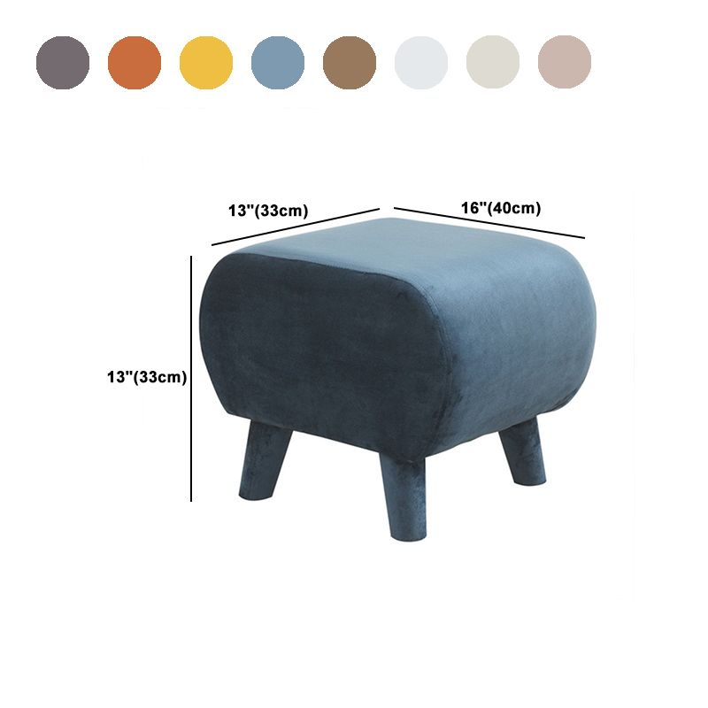 Stylish Indoor Velvet Ottoman Solid Color Stain Resistant Footstool Ottoman Clearhalo 'furn' 'furn_ottomans_poufs' 'Furniture' 'Living Room Furniture' 'Ottomans & Poufs' 'ottomans_poufs' 1200x1200_79d15ac8-5934-46fe-95a6-88ea5faee19b