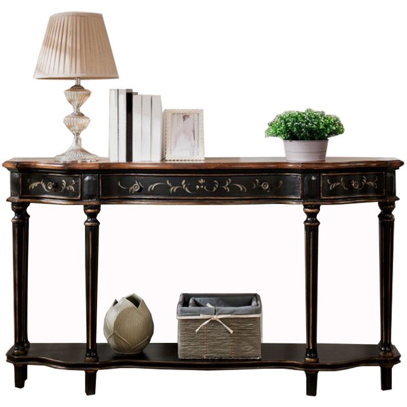 Victoria Wooden Console Table Free Form Console Sofa Table for Hall Clearhalo 'Console Tables' 'console_tables' 'Entry & Mudroom Furniture' 'furn' 'furn_console_tables' 'Furniture' 1200x1200_79d3c157-c3c2-4bac-9904-814e95c7a6cb