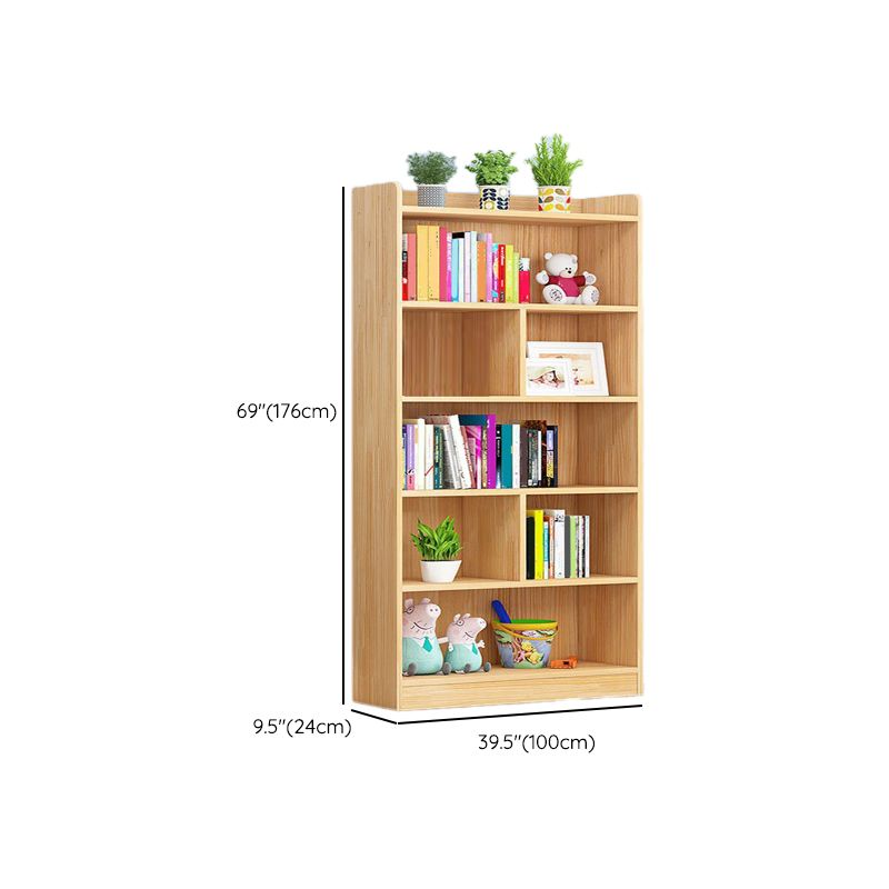 Modern Floor Vertical Bookshelf Brown Closed Back Wooden Shelf Bookcase for Bedroom Clearhalo 'Bookcases' 'furn' 'furn_bookcases' 'Furniture' 'Office Furniture' 1200x1200_79d53126-3d29-46bc-932d-cd94591ded5b