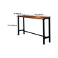 Solid Wood Bar Dining Table Industrial Bar Dining Table with Trestle Base in Black Clearhalo 'Bar Furniture' 'Bar Tables' 'bar_tables' 'furn' 'furn_bar_tables' 'Furniture' 'furniture_bar_tables' 'Kitchen & Dining Furniture' 1200x1200_79d57554-45df-4221-91f3-41c64338df79