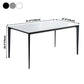 Industrial Sintered Stone Dining Table 4 Legs Solid Aluminum Base Rectangle Table for Home Clearhalo ' dining_table' 'Dining Tables & Seating' 'Dining Tables' 'furn' 'furn_dining_table' 'Furniture' 'furniture_dining_table' 'Kitchen & Dining Furniture' 'kitchen&dining_furn' 'kitchen' 'kitchen_dining_table' 1200x1200_79d58959-3528-4ac5-a73d-f8c2865f277d