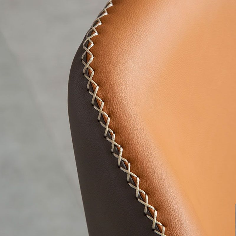 Contemporary Style Dining Chair Kitchen Armless Wingback Chairs with Metal Legs Clearhalo 'Dining Chairs' 'Dining Tables & Seating' 'dining_chair' 'furn' 'furn_dining_chair' 'Furniture' 'furniture_dining_chair' 'Kitchen & Dining Furniture' 1200x1200_79d7084b-b998-4ac9-bc56-2b81c051b474