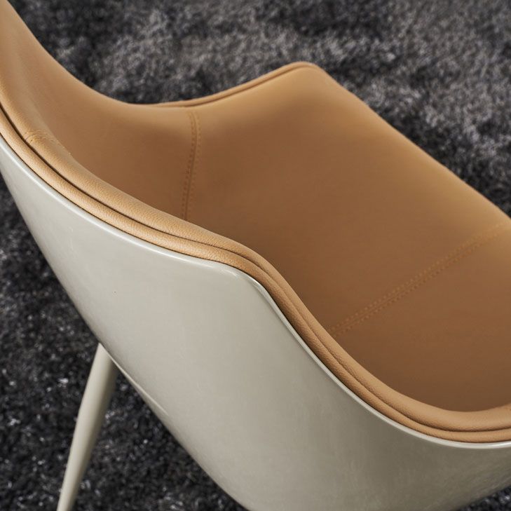 Sedia da pranzo in pelle finta sedia parsons in finitura opaca per casa