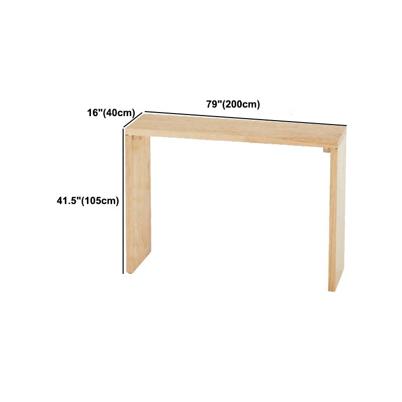 Modern Solid Wood Counter Wine Table Rectangle Fixed Table Indoor Patio Bar Table Clearhalo 'Bar Furniture' 'Bar Tables' 'bar_tables' 'furn' 'furn_bar_tables' 'Furniture' 'furniture_bar_tables' 'Kitchen & Dining Furniture' 1200x1200_79da178e-086a-4b82-acb1-939766d57836