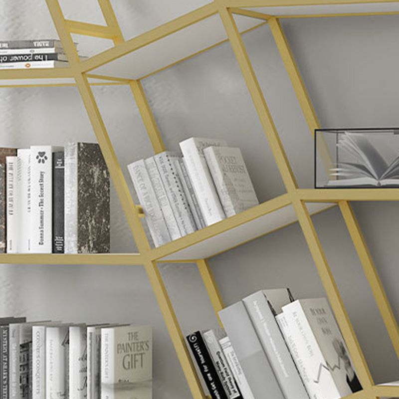 Modern Metal Bookcase Open Shelf Bookshelf for Living Room 70.9" H X 11.8" W Clearhalo 'Bookcases' 'furn' 'furn_bookcases' 'Furniture' 'Office Furniture' 1200x1200_79daea2d-6c97-42b3-bc26-02dc96304491