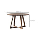 Table à manger ronde à double piédestal Table moderne en bois d'hévéa pour la cuisine