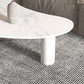 Modern Slate 3 Legs Coffee Table Single White Cocktail Table