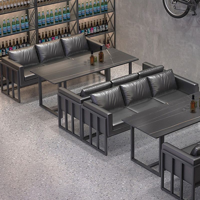 Industrial Sintered Stone Dinner Room Kitchen Table Black Sled Table for Dining Room Clearhalo ' dining_table' 'Dining Tables & Seating' 'Dining Tables' 'furn' 'furn_dining_table' 'Furniture' 'furniture_dining_table' 'Kitchen & Dining Furniture' 'kitchen&dining_furn' 'kitchen' 'kitchen_dining_table' 1200x1200_79dd2f19-f5d7-4045-a9dc-27d0db58c8d4