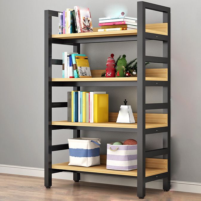 Modern Style Bookshelf Black Frame and Wood Bookcase for Office Clearhalo 'Bookcases' 'furn' 'furn_bookcases' 'Furniture' 'Office Furniture' 1200x1200_79df08d7-a770-40de-82cf-921d13baf0ac