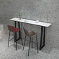 Rechthoek Stone Bistro Accent Dining Table Industriële Sled Indoor Pub Table