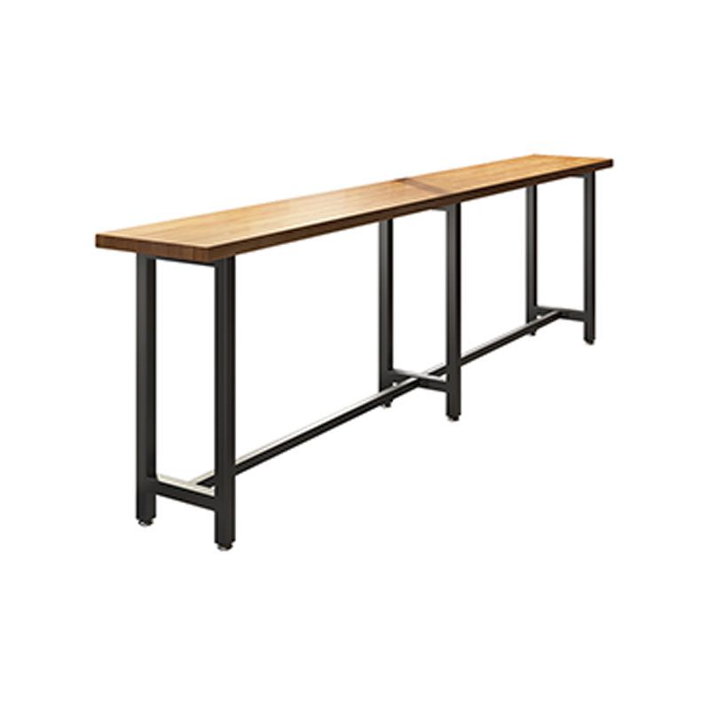 Tavolo da bar in stile industriale Set da bancone in legno massello rettangolare da 1/7 pezzi
