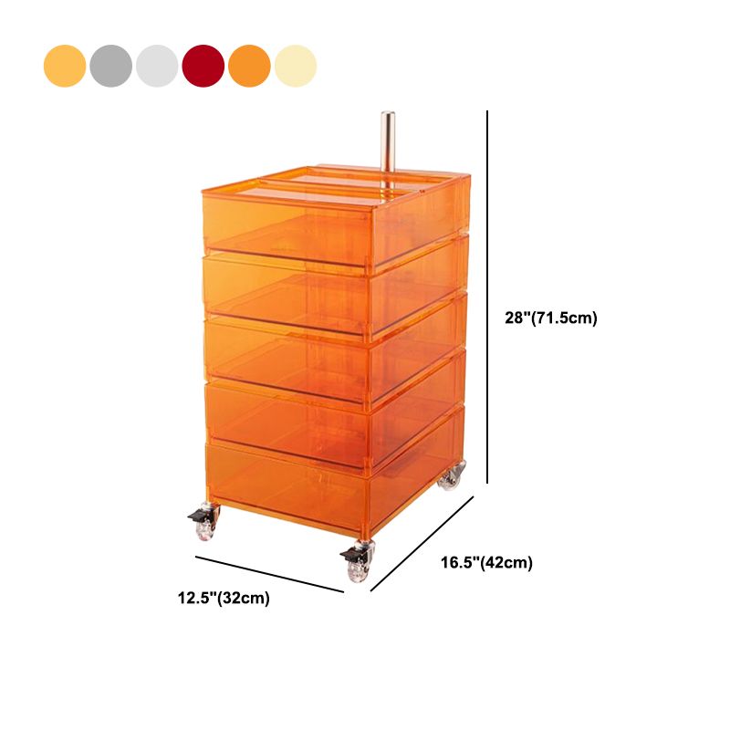 Comodino rimovibile nordico da 28 "he tavolo da notte di plastica con cassetti