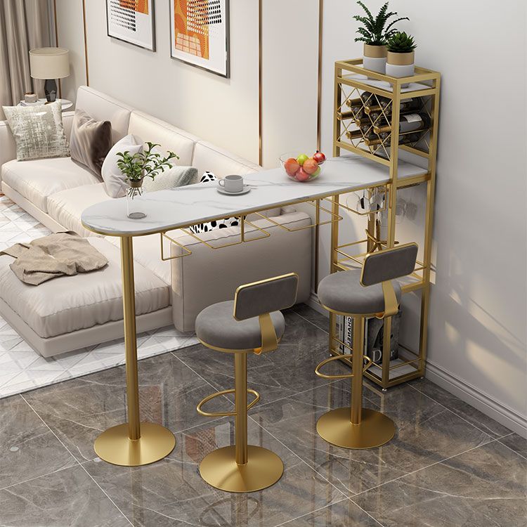 Modern Stone Storage Dining Table Double Pedestal Indoor Patio Bar Table Clearhalo 'Bar Furniture' 'Bar Tables' 'bar_tables' 'furn' 'furn_bar_tables' 'Furniture' 'furniture_bar_tables' 'Kitchen & Dining Furniture' 'kitchen&dining_furn' 'kitchen' 1200x1200_79e210b0-4cf0-49d0-88ce-2870e0e6e170