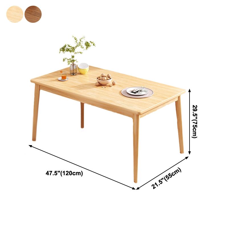 Solid Wood Contemporary Rectangle Table Wood Top Table for Kitchen Clearhalo ' dining_table' 'Dining Tables & Seating' 'Dining Tables' 'furn' 'furn_dining_table' 'Furniture' 'furniture_dining_table' 'Kitchen & Dining Furniture' 'kitchen&dining_furn' 'kitchen' 'kitchen_dining_table' 1200x1200_79e29d90-b8df-4b75-bd52-612f10022da5