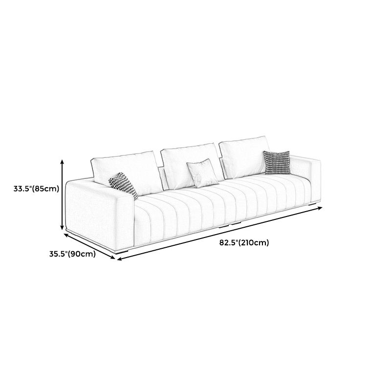 Cream Modern Faux Leather Square Arm Sofa/Sectional with Pillowed Back Cushions Clearhalo 'furn' 'furn_sectionals' 'Furniture' 'furniture_sectionals' 'kitchen' 'kitchen_sectionals' 'Living Room Furniture' 'Sectionals' 1200x1200_79e29edc-48c4-48aa-b826-b6bf2b9ebdbf