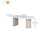 Slate and Metal Table Modern Minimalist Home Oval Dining Table