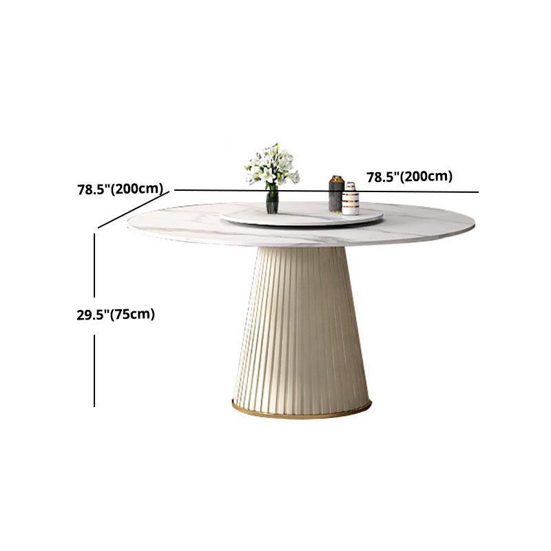 Modern Dinning Table with White Marble Round Dining Table for Kitchen Clearhalo 'Dining Tables & Seating' 'Dining Tables' 'dining_table' 'furn' 'furn_dining_table' 'Furniture' 'Kitchen & Dining Furniture' 1200x1200_79e5302b-5fb3-4e70-8bb7-c8e275e19110