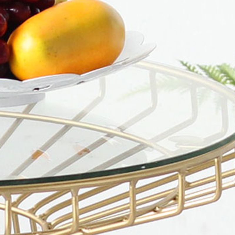 Mesa redonda de vidrio de estilo moderno dié Dia de 19.7 pulgadas