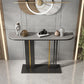 31.49" High Stone Console Table Iron Frame Scratch Resistan Accent Table Clearhalo 'Console Tables' 'console_tables' 'Entry & Mudroom Furniture' 'furn' 'furn_console_tables' 'Furniture' 1200x1200_79e7ccba-8284-4348-8d93-f8498e30951d