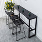 Contemporary Bar Dining Table Indoor Rectangle Bar Table with Iron Base Clearhalo 'Bar Furniture' 'Bar Tables' 'bar_tables' 'Furniture' 'furniture_bar_tables' 'Kitchen & Dining Furniture' 'kitchen&dining_furn' 'kitchen' 1200x1200_79e7e85a-cbf4-45d8-92aa-f44117814f15