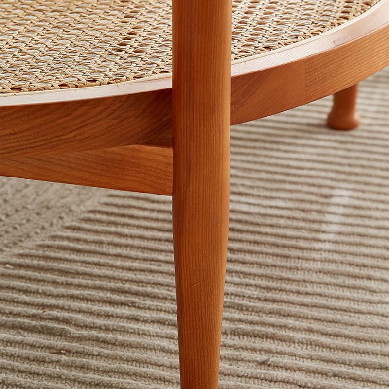 Modern 4 Legs Wood Base Glass Round Top Coffee Table for Apartment Clearhalo 'Coffee & Accent Tables' 'Coffee Tables' 'coffee_tables' 'furn' 'furn_coffee_tables' 'Furniture' 'Living Room Furniture' 1200x1200_79e86491-4f2c-4032-ada2-96956c973c00