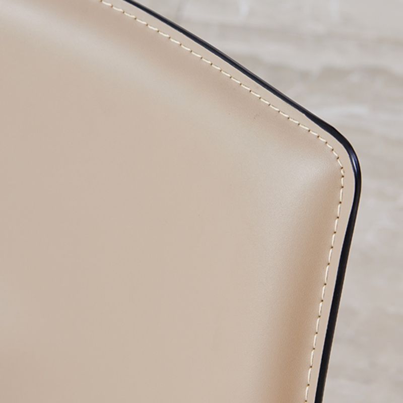 Sillas de comedor de espalda baja moderna silla lateral de cuero sintética
