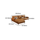 Modern Tight Back Genuine Leather Sectionals, 67.72" W  Sectional Sofa  in Brone