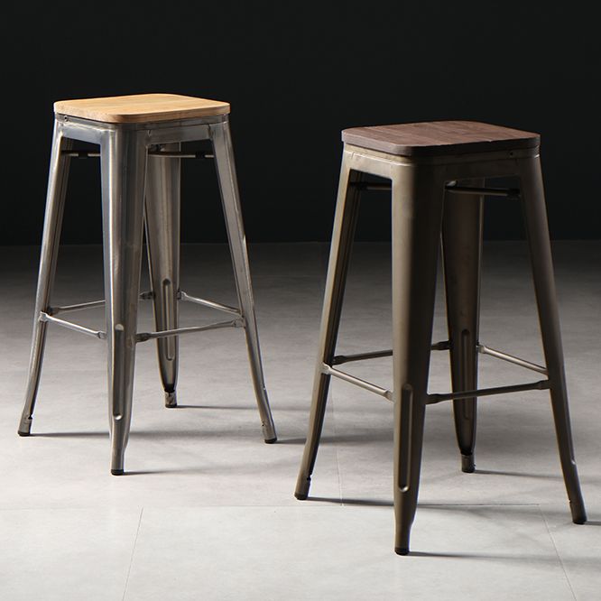 Taburete sin espalda industrial taburete de bar de hierro plegable para Bristol