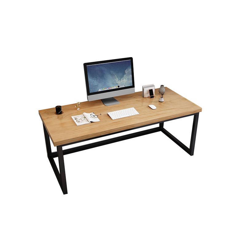 Industrial Solid Wood Office Desk 29.53" Tall Rectangular Writing Desk with Sled Base Clearhalo 'furn' 'furn_office_desk' 'Furniture' 'Office Desks' 'Office Furniture' 'office_desk' 1200x1200_79eb8cd0-5611-47d5-9f13-e967f35cfb74