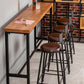 Industrial Wooden Bar Table Set 1/2/4/5 Pieces Rectangle Bar Table and Backless Bar Stools Clearhalo 'Bar Furniture' 'furn' 'furn_home_bar_bar_sets' 'Furniture' 'Home Bars & Bar Sets' 'home_bar_bar_sets' 'Kitchen & Dining Furniture' 1200x1200_79ebc0d8-5ada-45b9-bb51-edf952ff6077