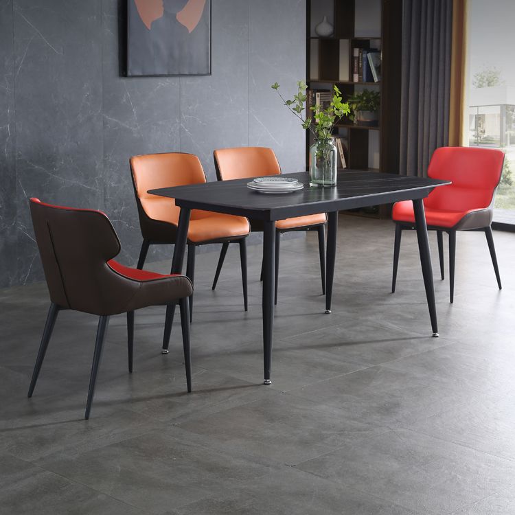 Contemporary Metal Dining Room Chairs Upholstered Linen Fabric Dining Chair for Indoor Use Clearhalo ' kitchen&dining_furn' 'Dining Chairs' 'Dining Tables & Seating' 'dining_chair' 'furn' 'furn_dining_chair' 'Furniture' 'furniture_dining_chair' 'Kitchen & Dining Furniture' 'kitchen' 1200x1200_79ec499d-3ee8-45de-91d7-b3f9ab248c50