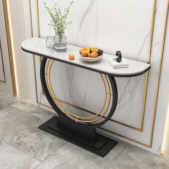 Tavolo console di console antico console a mezza luna contemporanea