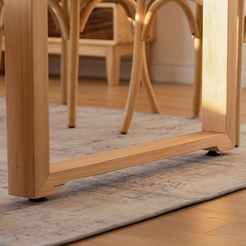 Pine Wood Dining Table in Nature Modern Table with Double Pedestal for Restaurant Clearhalo ' dining_table' 'Dining Tables & Seating' 'Dining Tables' 'furn' 'furn_dining_table' 'Furniture' 'furniture_dining_table' 'Kitchen & Dining Furniture' 'kitchen&dining_furn' 'kitchen' 'kitchen_dining_table' 1200x1200_79ecdc91-1cd6-4e91-a6a3-4a6b72955da8