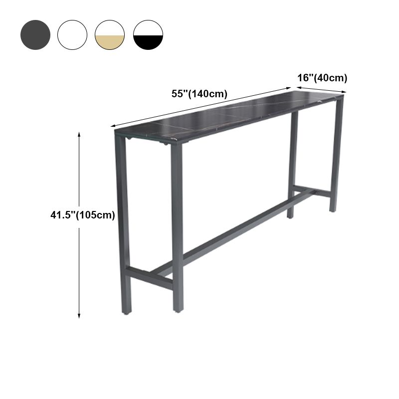Rectangle Stone Modern Cocktail Bar Table Footrest Trestle Pub Height Dining Table Clearhalo 'Bar Furniture' 'Bar Tables' 'bar_tables' 'furn' 'furn_bar_tables' 'Furniture' 'furniture_bar_tables' 'Kitchen & Dining Furniture' 'kitchen&dining_furn' 'kitchen' 1200x1200_79ed34eb-f3bb-47e3-b621-15ac96c89d59
