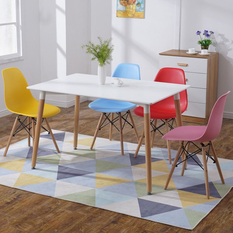 Scandinavian Wood Armless Chair Solid Back Kitchen Dining Room Chair Clearhalo 'Dining Chairs' 'Dining Tables & Seating' 'dining_chair' 'Furniture' 'furniture_dining_chair' 'Kitchen & Dining Furniture' 1200x1200_79ef5c88-05f6-40cc-a778-e02e5ab6430d