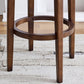 Sgabello da bar rotondo moderno a back-slool con gambe in legno
