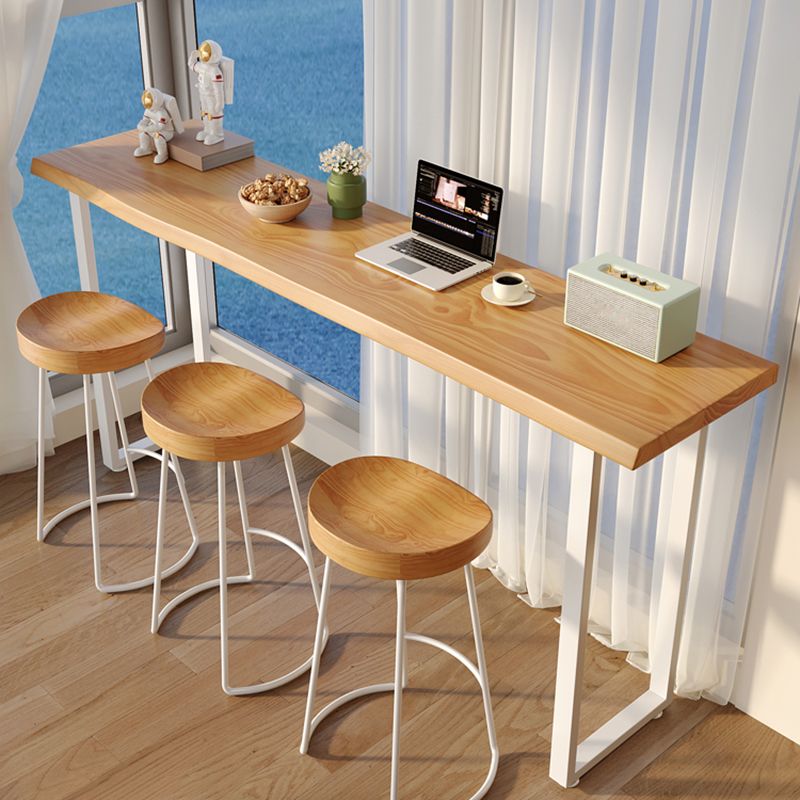 Contemporary Solid Wood Rectangle Bar Wine Table for Living Room Clearhalo 'Bar Furniture' 'Bar Tables' 'bar_tables' 'furn' 'furn_bar_tables' 'Furniture' 'Kitchen & Dining Furniture' 1200x1200_79f0e3eb-c1c5-4c8f-bdc5-d0132b913196