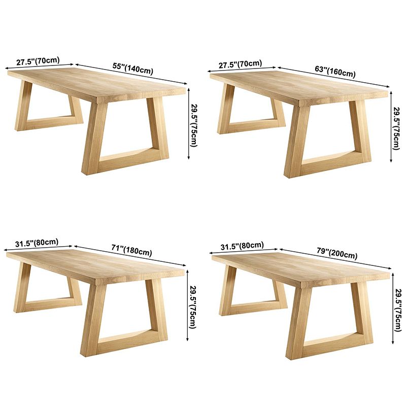 Rectangle Wood Dining Table Modern Pine Table in Nature with Double Pedestal Clearhalo ' dining_table' 'Dining Tables & Seating' 'Dining Tables' 'furn' 'furn_dining_table' 'Furniture' 'furniture_dining_table' 'Kitchen & Dining Furniture' 'kitchen&dining_furn' 'kitchen' 'kitchen_dining_table' 1200x1200_79f22039-7783-45b9-9311-9db2073381ea