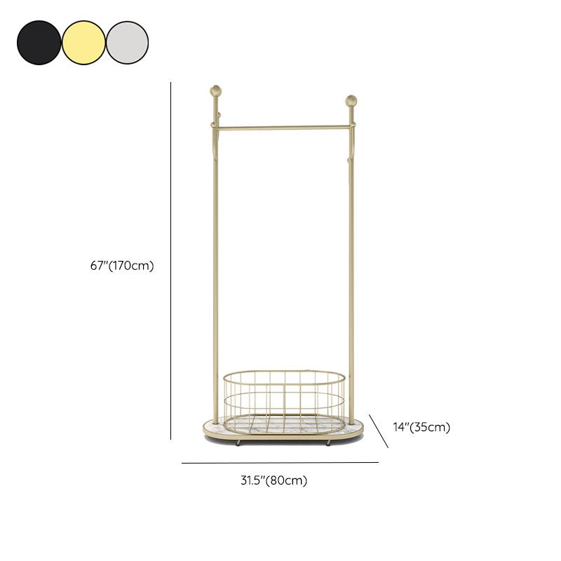 Metal Free Standing Hall Tree Contemporary Hall Stand con ganci per cappotto per il corridoio