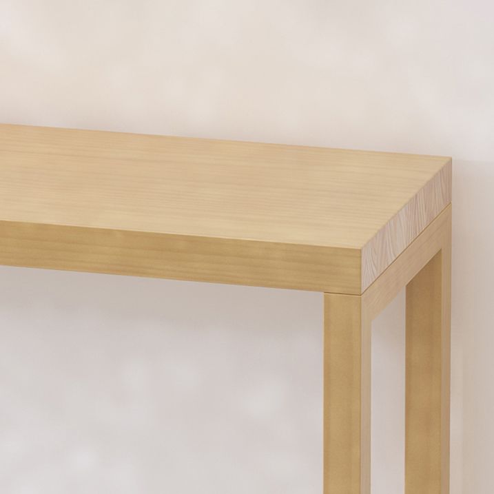 Modern Wooden Pub Table Rectangle Natural Bar Height Cocktail Table with Shelves Clearhalo 'Bar Furniture' 'Bar Tables' 'bar_tables' 'furn' 'furn_bar_tables' 'Furniture' 'Kitchen & Dining Furniture' 1200x1200_79f3ff3d-9490-4824-baf0-de4c0796239b