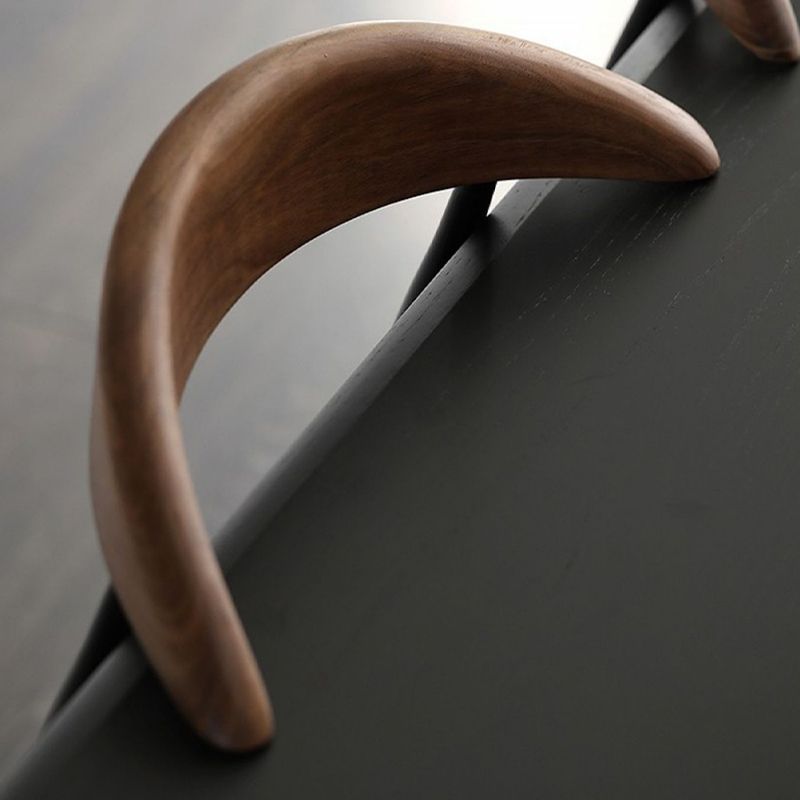 Industrial Stackable Dining Chairs Black Iron Legs Armless Dining Side Chair