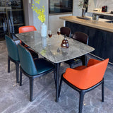 4 Legs Dining Table Rectangle Sintered Stone Table for Kitchen