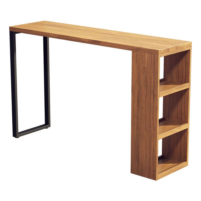 Solid Wood Bar Table Traditional Luxury Rectangle Bar Table with Sled Base Clearhalo 'Bar Furniture' 'Bar Tables' 'bar_tables' 'Furniture' 'furniture_bar_tables' 'Kitchen & Dining Furniture' 1200x1200_79f7e211-28f3-4b90-9d43-774f4affc0ac