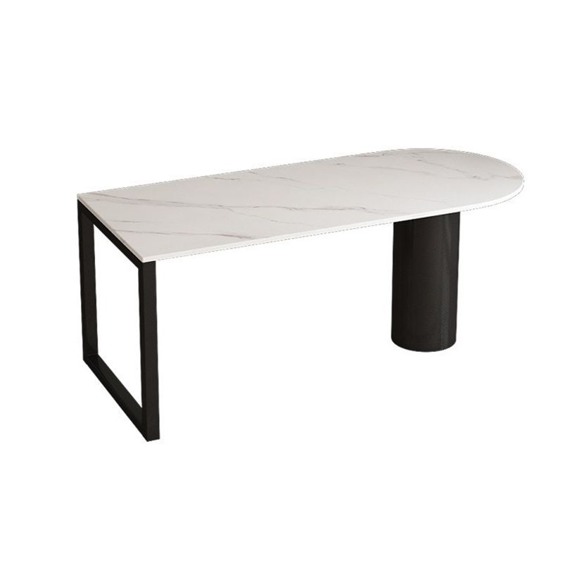Free Form Dining Table Contemporary Table with Double Pedestal Base for Kitchen Clearhalo ' dining_table' 'Dining Tables & Seating' 'Dining Tables' 'furn' 'furn_dining_table' 'Furniture' 'furniture_dining_table' 'Kitchen & Dining Furniture' 'kitchen&dining_furn' 'kitchen' 'kitchen_dining_table' 1200x1200_79f9ef7b-268c-42d5-89db-47704244833f